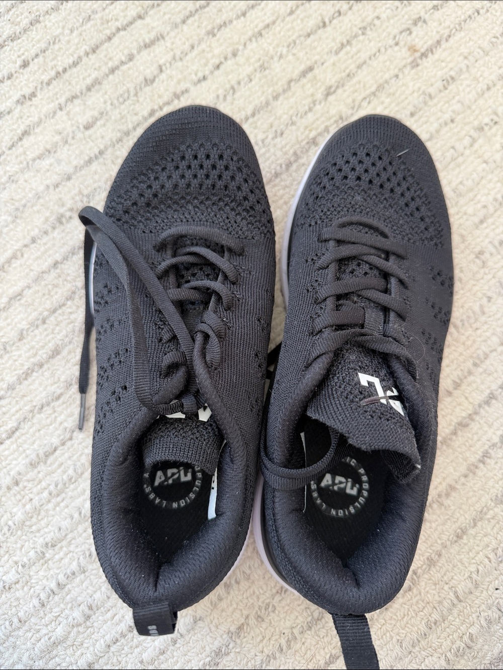 APL Black Knit Lace-Up Men's Sneaker